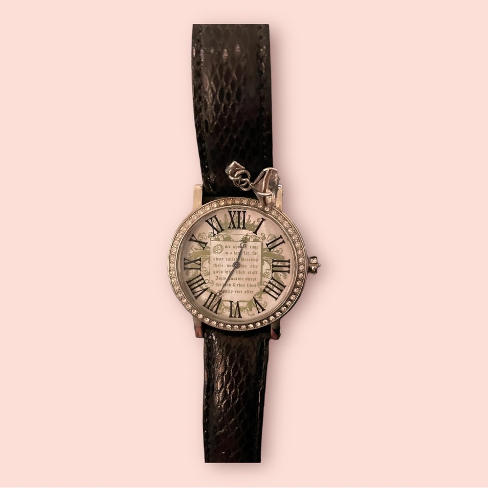 Rare- Juicy Couture Watch Leather Strap with Charm